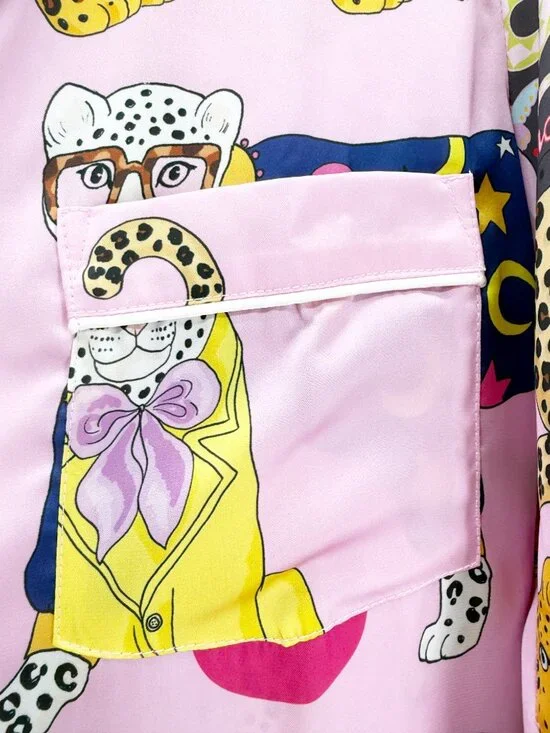 Karen Mabon Long-Sleeve Leopards Can't Change Their Spots Pajama Set - Picture 5 of 14